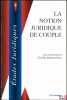 LA NOTION JURIDIQUE DE COUPLE, sous la direction de ClotildeBrunetti-Pons, coll. Études juridiques, t.4. [Collectif]