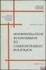 MODERNISATION ÉCONOMIQUE ET COMPORTEMENT POLITIQUE, D’après un échantillon d’un trentième du corps électoral français, coll. Travaux et recherches de ...