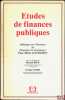 ÉTUDES DE FINANCES PUBLIQUES. Mélanges en l’honneur de Paul Marie Gaudemet, sous le patronage de Bernard Beck et Georges Vedel. [Mélanges Gaudemet ...