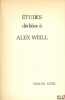 &Eacute;TUDES D&Eacute;DI&Eacute;ES &Agrave; ALEX WEILL. [M&eacute;langes Weill]