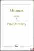 MÉLANGES DÉDIÉS À PAUL MATHÉLY. [Mélanges Mathély]