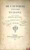 DE L’AUTORITÉ JUDICIAIRE EN FRANCE, 3eéd.. HENRION de PANSEY
