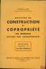 SOCIÉTÉS DE CONSTRUCTION ET COPROPRIÉTÉ DES IMMEUBLES DIVISÉS PAR APPARTEMENTS, 4eéd. augmentée de 17formules. DENIS (Frédéric)