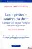 LES «PETITES» SOURCES DU DROIT, À propos des sources étatiques non contraignantes, Préface de Nicolas Molfessis, coll. Recherches juridiques. ...
