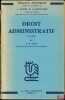DROIT ADMINISTRATIF, 2eannée, Travaux Pratiques. AUBY (Jean-Marie)