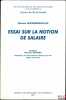 ESSAI SUR LA NOTION DE SALAIRE, Préface Gérard Vachet. HENNEBELLE (Diane)