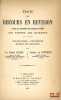 TRAIT&Eacute; DES RECOURS EN R&Eacute;VISION Contre les jugements des conseils de guerre en temps de guerre, Organisation- Proc&eacute;dure- Moyen de cassation. AUGIER (le ...