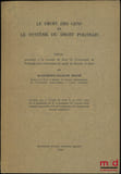 LE DROIT DES GENS ET LE SYST&Egrave;ME D.... MELE  (Alexander-Czeslaw)
