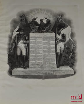PORT-FOGLIO OU ATLAS DES CONSTITUTIONS QUI ONT RÉGI LA FRANCE, Avec les portraits des hommes célèbres qui les ont fait adopter. Précédé d’un résumé de ...