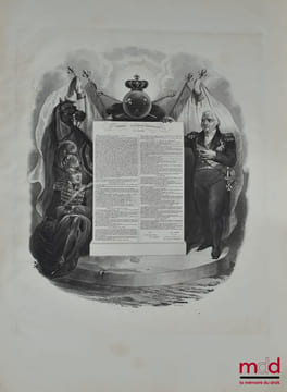 PORT-FOGLIO OU ATLAS DES CONSTITUTIONS QUI ONT RÉGI LA FRANCE, Avec les portraits des hommes célèbres qui les ont fait adopter. Précédé d’un résumé de ...