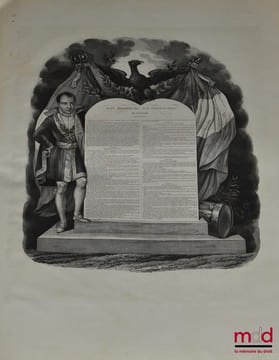 PORT-FOGLIO OU ATLAS DES CONSTITUTIONS QUI ONT RÉGI LA FRANCE, Avec les portraits des hommes célèbres qui les ont fait adopter. Précédé d’un résumé de ...