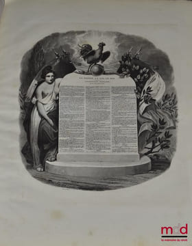 PORT-FOGLIO OU ATLAS DES CONSTITUTIONS QUI ONT RÉGI LA FRANCE, Avec les portraits des hommes célèbres qui les ont fait adopter. Précédé d’un résumé de ...