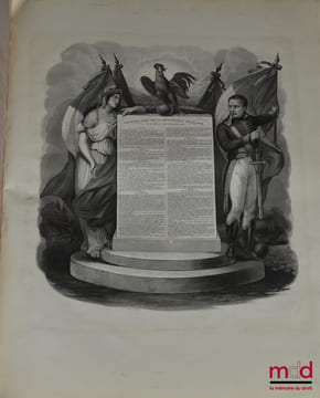 PORT-FOGLIO OU ATLAS DES CONSTITUTIONS QUI ONT RÉGI LA FRANCE, Avec les portraits des hommes célèbres qui les ont fait adopter. Précédé d’un résumé de ...