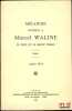 M&Eacute;LANGES OFFERTS &Agrave; MARCEL WALINE, LE JUGE ET LE DROIT PUBLIC. [M&eacute;langes Waline]