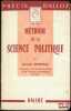 M&Eacute;THODE DE LA SCIENCE POLITIQUE, coll. Pr&eacute;cis Dalloz. BURDEAU (Georges)