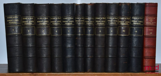 COURS DE DROIT CIVIL FRANÇAIS D’APRÈS LA MÉTHODE DE ZACHARIÆ, 5eéd. revue et mise au courant de la législation et de la jurisprudence par G.Rau et Ch.Falcimaigne avec la collaboration de M.Gault