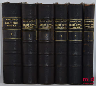 COURS DE DROIT CIVIL FRANÇAIS D’APRÈS LA MÉTHODE DE ZACHARIÆ, 5eéd. revue et mise au courant de la législation et de la jurisprudence par G.Rau et Ch.Falcimaigne avec la collaboration de M.Gault