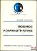 SCIENCE ADMINISTRATIVE, coll. Th&eacute;mis Science politique. CHEVALLIER (Jacques)