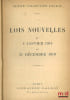 LOIS NOUVELLES, Recueil p&eacute;riodique, Appendices, Du 1erjanvier 1914 au 31d&eacute;cembre 1919, Ann&eacute;es 1920 &agrave; 1922 et 1925, Petite collection Dalloz. 