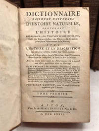 Dictionnaire raisonné universel d'histoire naturelle, contenant l'histoire des animaux, des végétaux et des minéraux, celle des corps célestes, des météores + supplément