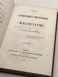 Essai sur l'enseignement philosophique du magnétisme