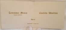 TOMMASO MOSCA  INSEGNANTE ELEMENTARE CANDIDA UBALDINI SPOSI ESANATOGLIA 21 OTTOBRE 1916. 