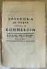 EPISTOLA IN VERSI SOPRA IL COMMERCIO POPE EP.. Francesco Algarotti (Venezia 1712-Pisa 1764)
