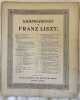 GLANES DE WORONINCE POUR PIANO. Franz Liszt (1811-1886)
