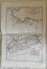 ETATS DU ROI DE MAROC  LES ROYAUMES D'ALGER DE TUNIS ET DE TRIPOLI AVEC LES PAYS CIRCONVOISINS. Rigobert Bonne (1727-1755), Andr&eacute;