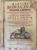 OPERA OMNIA IN TRES TOMOS DISTRIBUTA. Martino Bonacina (1585-1631)