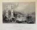 ARCH OF TRAJAN ANCONA ITALY FISHER, SON & C. LONDON & PARIS . Robert Sands (1792-1855) su disegno di W. H. Barlett