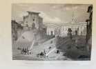 VIEW OF THE CAPITOL ROME AND FRONT OF THE CHURCH OF THE ARA COELI. W. B. Cooke