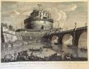 VEDUTA DEL MAUSOLEO DI ADRIANO OGGI CASTEL S. ANGELO FATTO INNALZARE DAL MEDESIMO IMPERATORE AFFINCH&egrave; IN ESSO VI FOSSERO CONSERVATE LE SUE CENERI. ...