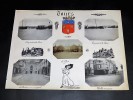 TOURS. Ensemble de 5 photographies originales, avec décors et illustrations manuscrits Belle Epoque (circa 1900). . [ANONYME]. 