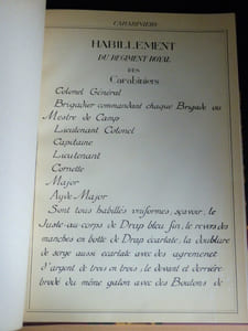 [Uniformes militaires]. Habillement du régiment royal des carabiniers. 