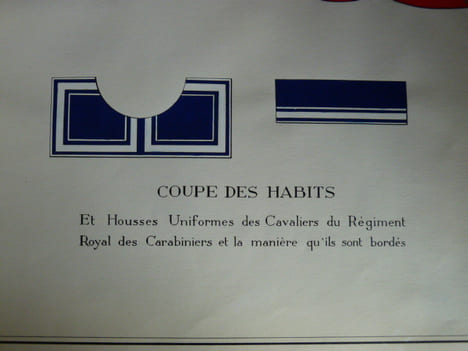 [Uniformes militaires]. Habillement du régiment royal des carabiniers. . [ANONYME]. 