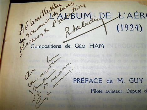 Geo Ham et Raymond Saladin présentent L’Album de l’aéronautique. Ouvrage publié sous le haut patronage du sous-secrétariat d’Etat de l’Aéronautique. . ...
