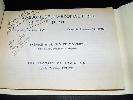 Geo Ham et Raymond Saladin présentent L’Album de l’aéronautique. Ouvrage publié sous le haut patronage du sous-secrétariat d’Etat de l’Aéronautique. . ...