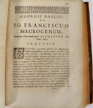 Opera Omnia medico-practica, et anatomica.  . [BAGLIVI, Georgii] BAGLIVI, Georgio.