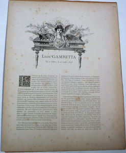 Gambetta [Léon].Portrait photographique, cliché de Carjat. Galerie contemporaine, littéraire, artistique. 