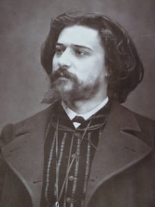Alphonse Daudet. Portrait photographique, cliché de Carjat. Galerie contemporaine, littéraire, artistique.