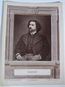Alphonse Daudet. Portrait photographique, cliché de Carjat. Galerie contemporaine, littéraire, artistique.