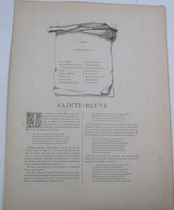 Sainte-Beuve. Portrait photographique, cliché de Bertall. Galerie contemporaine, littéraire, artistique.