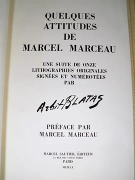 Quelques attitudes de Marcel MARCEAU. . BLATAS, Arbit.