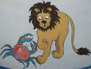 Ensemble de 8 gouaches originales sur le thème des animaux du cirque, projets pour abat-jour. Charmantes pièces uniques !  par [JUÈS ? INES ?]  - Image 14