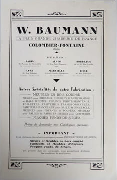 [Catalogue]. La chaise transformable Baumann. . BAUMANN, W. 