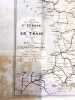 Le Train. Carte des Chemins de fer de l'Europe centrale 1866, annexée à l'Indicateur Le Train. Itinéraire des eaux minérales, des bains de mers et des ...