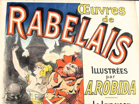 Œuvres de Rabelais illustrées par Robida. La livraison 15 c. La série de 5 livraisons, 75 c. Chez tous les libraires et marchands de journaux. ...
