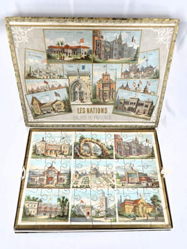 Les Nations en jeu de patience. [JEU PUZZLE - EXPOSITION UNIVERSELLE 1878 - PARIS] . undefined