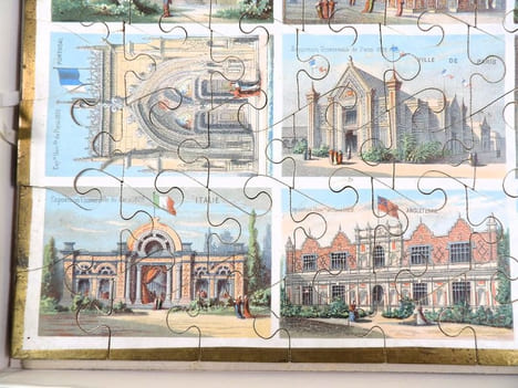 Les Nations en jeu de patience. [JEU PUZZLE - EXPOSITION UNIVERSELLE 1878 - PARIS] . undefined